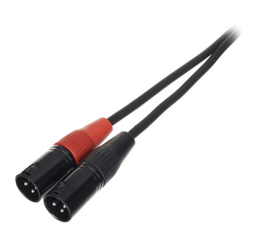 XLR Male - Stereo Jack 3m Cable