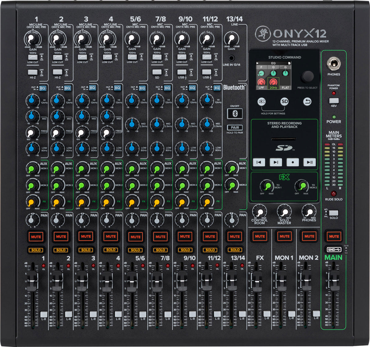Mackie Onyx12 - 12 Ch Premium Analog USB Mixer