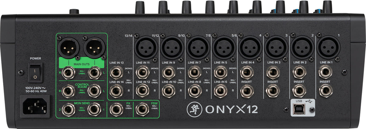 Mackie Onyx12 - 12 Ch Premium Analog USB Mixer