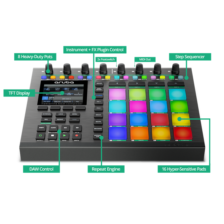 Nektar Aruba Beat Composer and DAW Controller