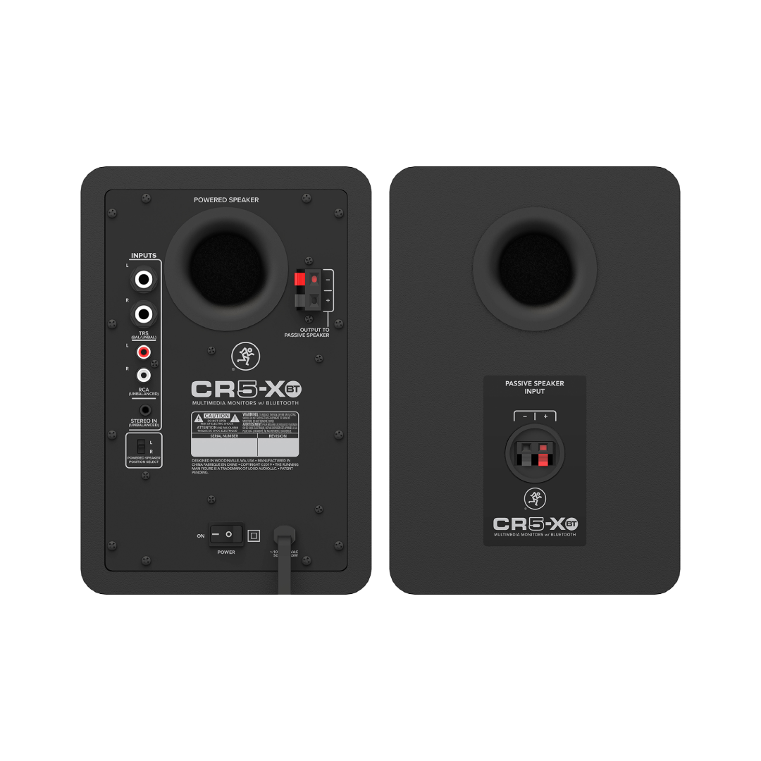 mackie cr5-xbt - 5 inch powered monitors with bluetooth