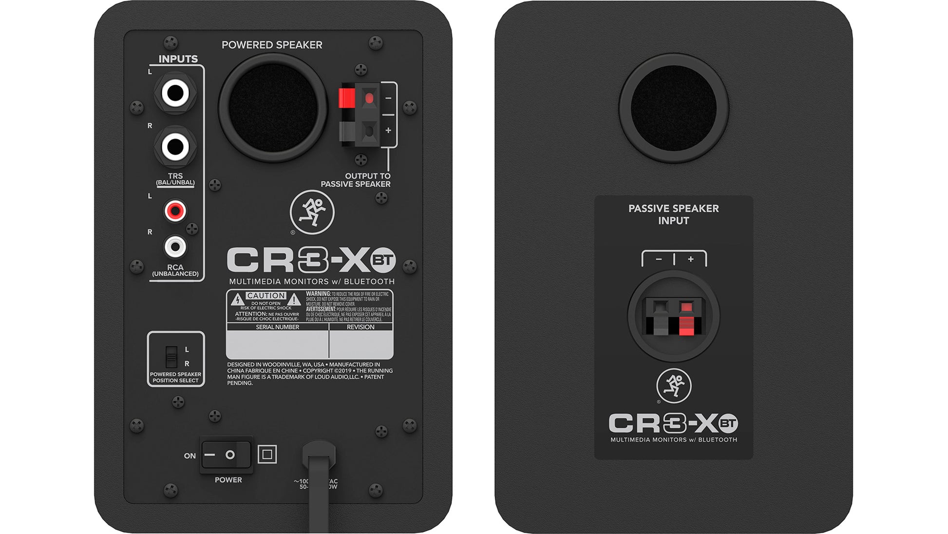 mackie cr3-xbt - 3 inch powered monitors with bluetooth